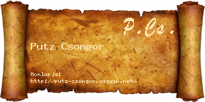 Putz Csongor névjegykártya